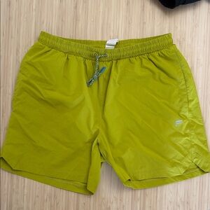 Men's Lime Green Athletic Swim Shorts